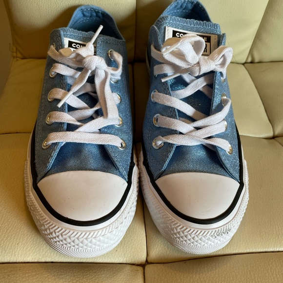 Converse Shoes - Ladies Blue Shimmer Converse